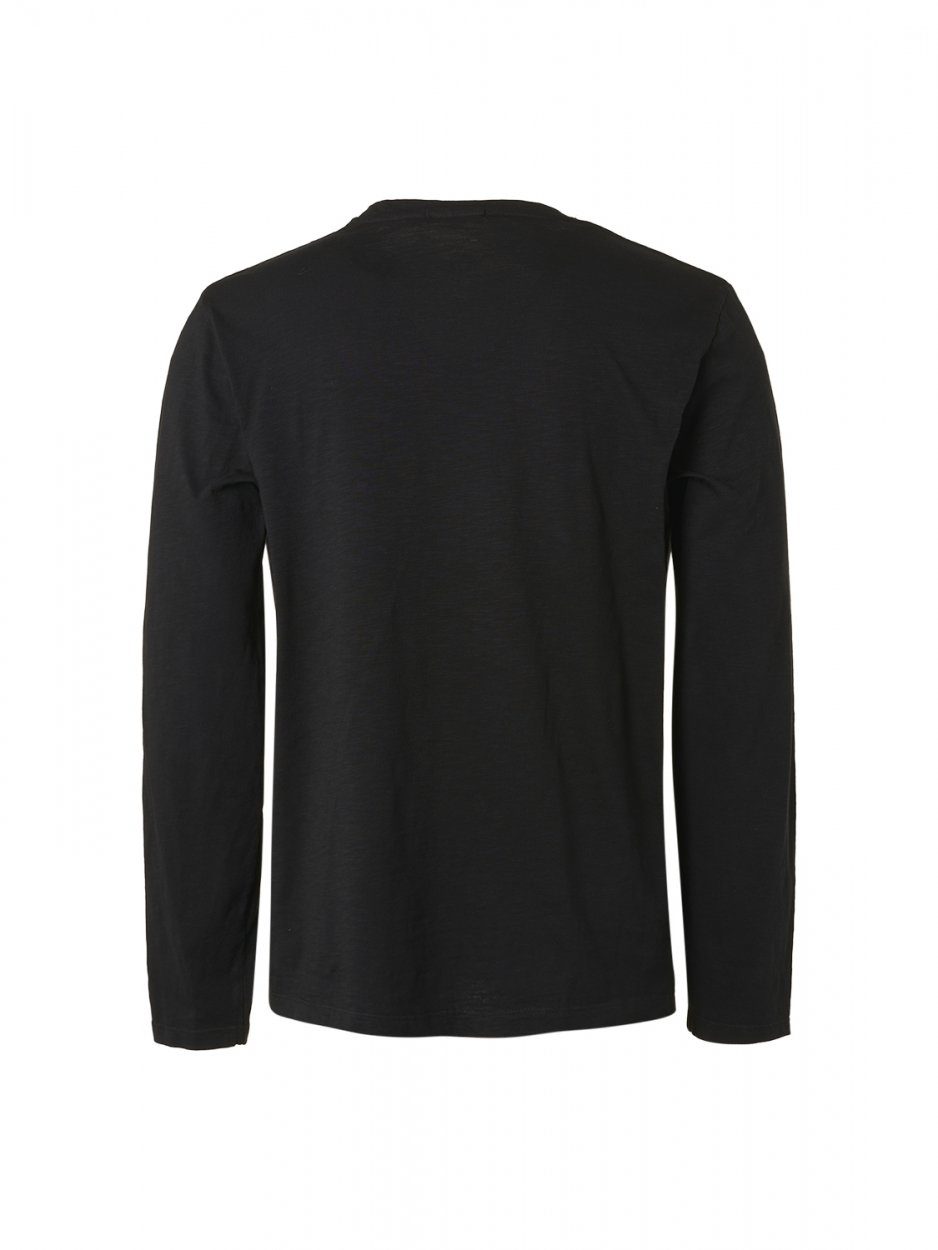 NO EXCESS Langarmshirt T-Shirt Long Sleeve Slub (1-tlg) Crewneck black