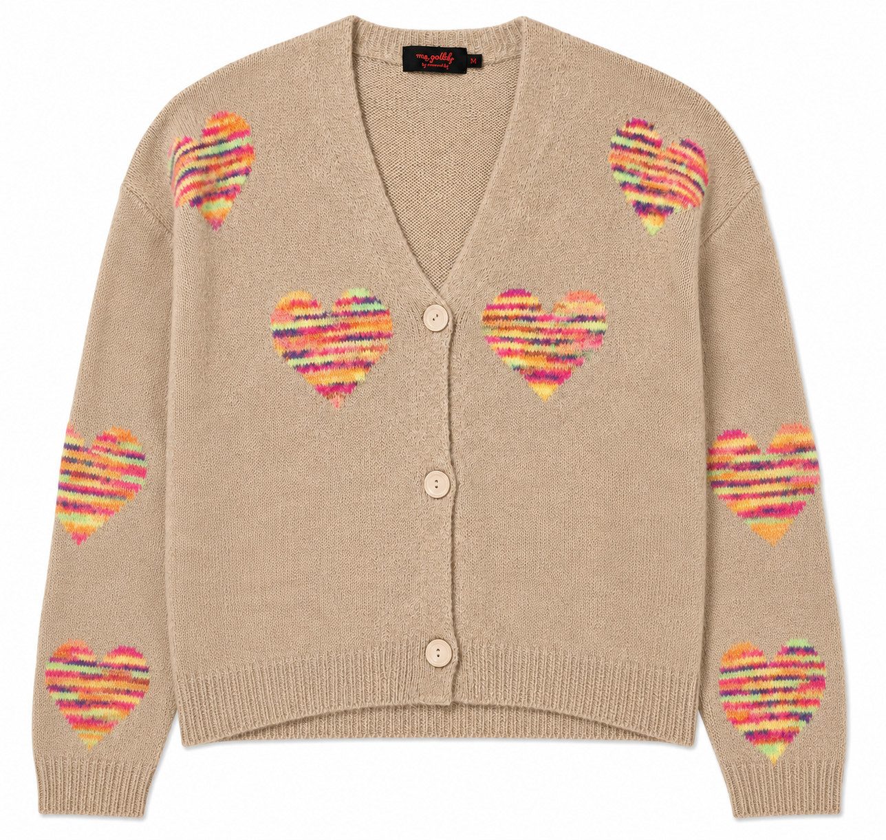 Miss Goodlife Strickjacke MG13397 Gardigan Hearts allover