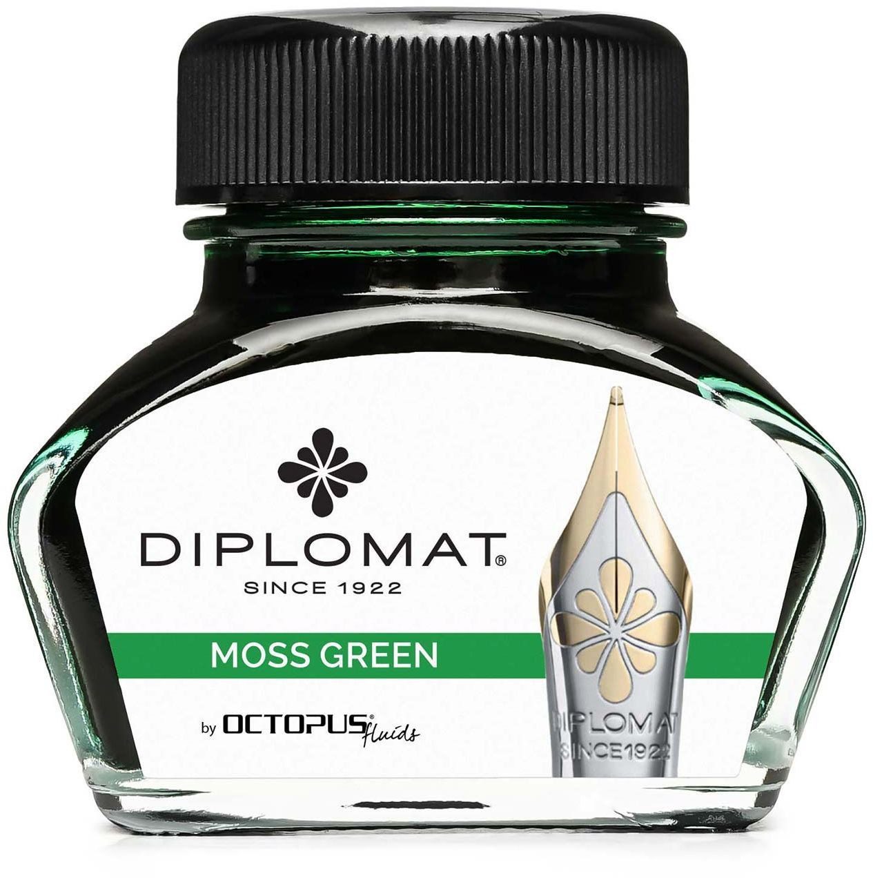 Thumbnail - DIPLOMAT Füllhalter Tintenglas Moosgrün 30ml
