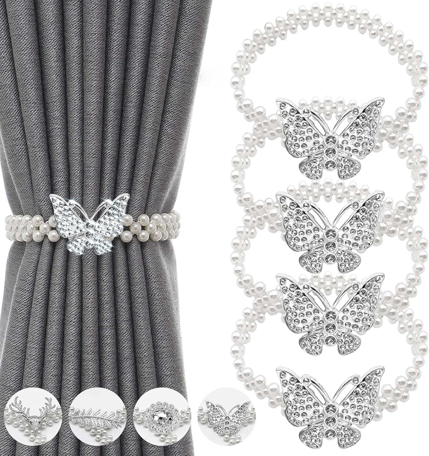 BYSURE Raffhalter, (4-tlg), Vorhang Raffhalter Schmetterling günstig online kaufen