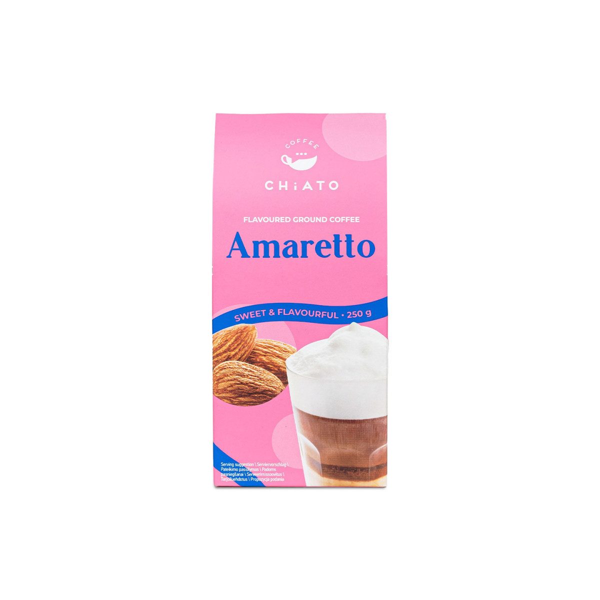 CHiATO Kaffee Gemahlener Kaffee mit Amaretto-Geschmack CHiATO Amaretto, 250 g
