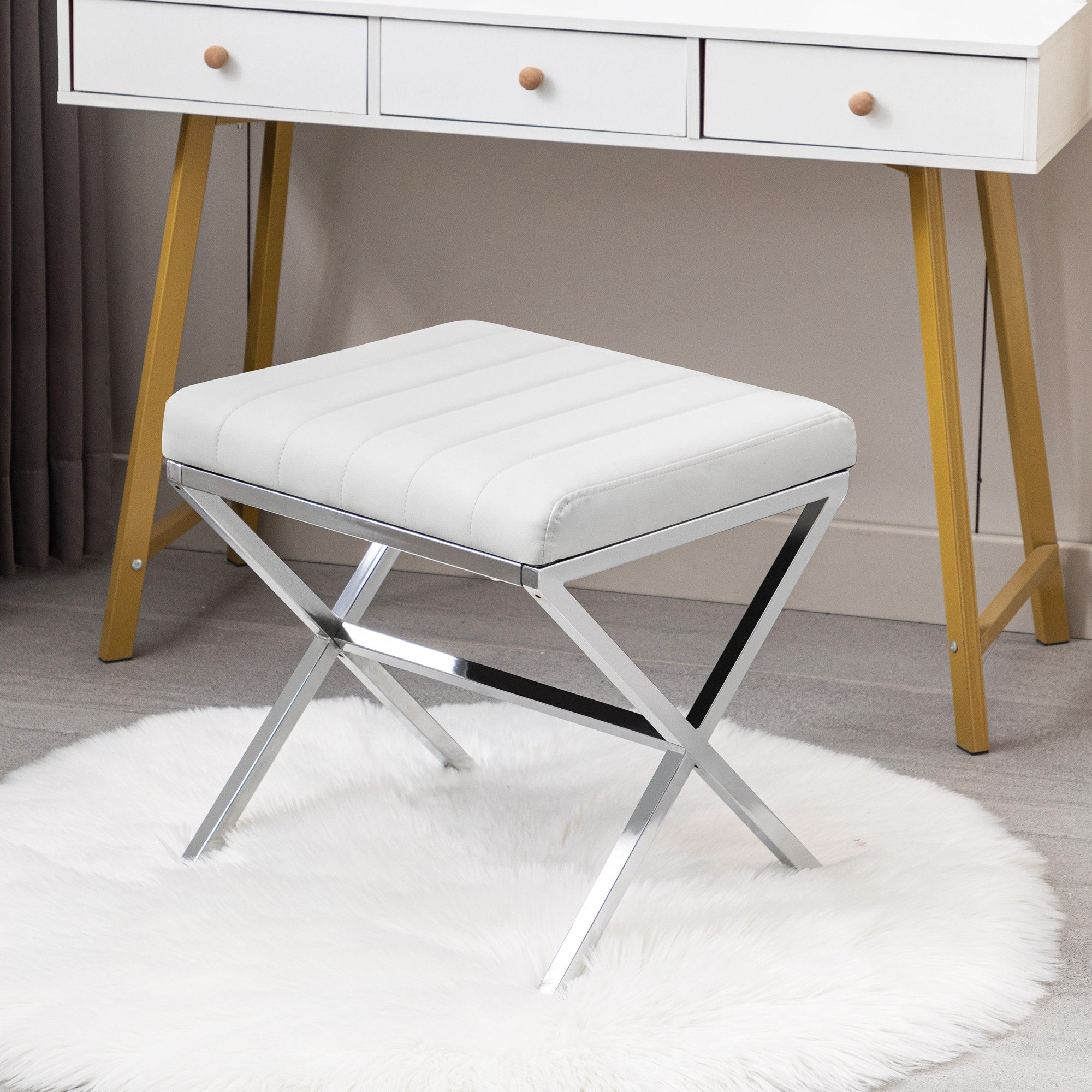 Duhome Hocker (9196A1), Sitzhocker Polsterhocker Fußhocker Gepolstert Hocke günstig online kaufen