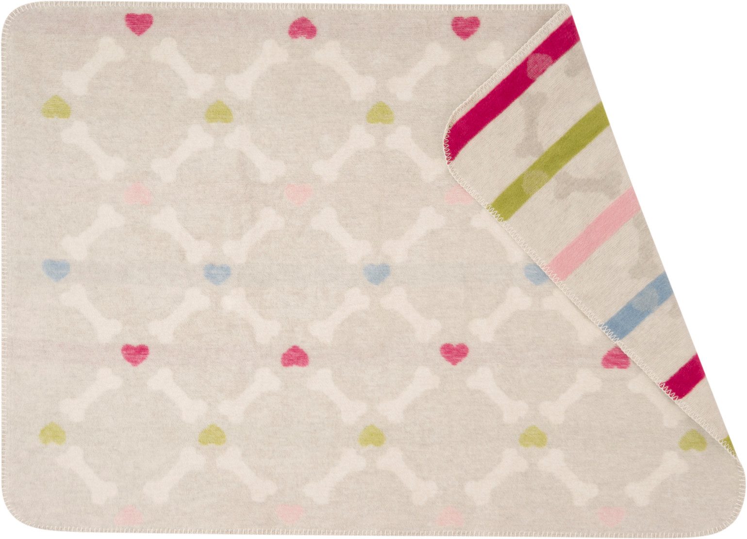 Wohndecke BONES, PAD, Stilvolles Design für Mensch und Hund – typisch PAD, 75x100 cm