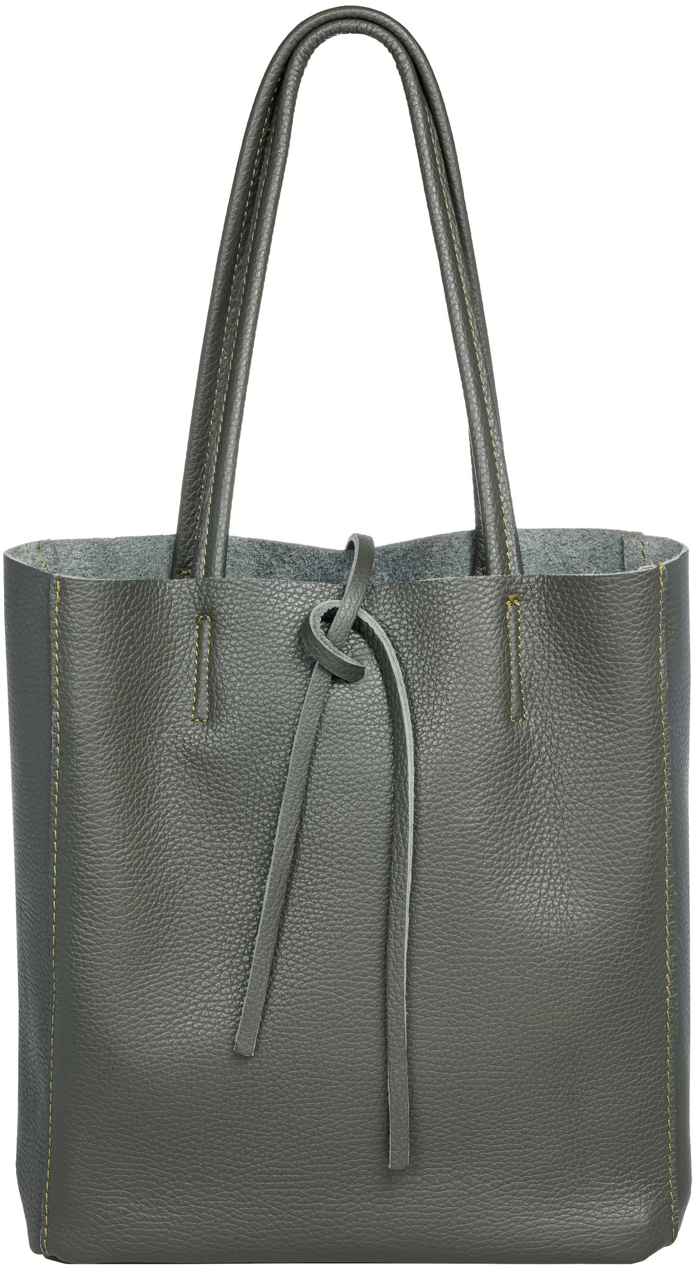 Schultertasche Mittelgroße Leder Shopper Damen Tasche - CLASSIC LINE - Modell No.814
