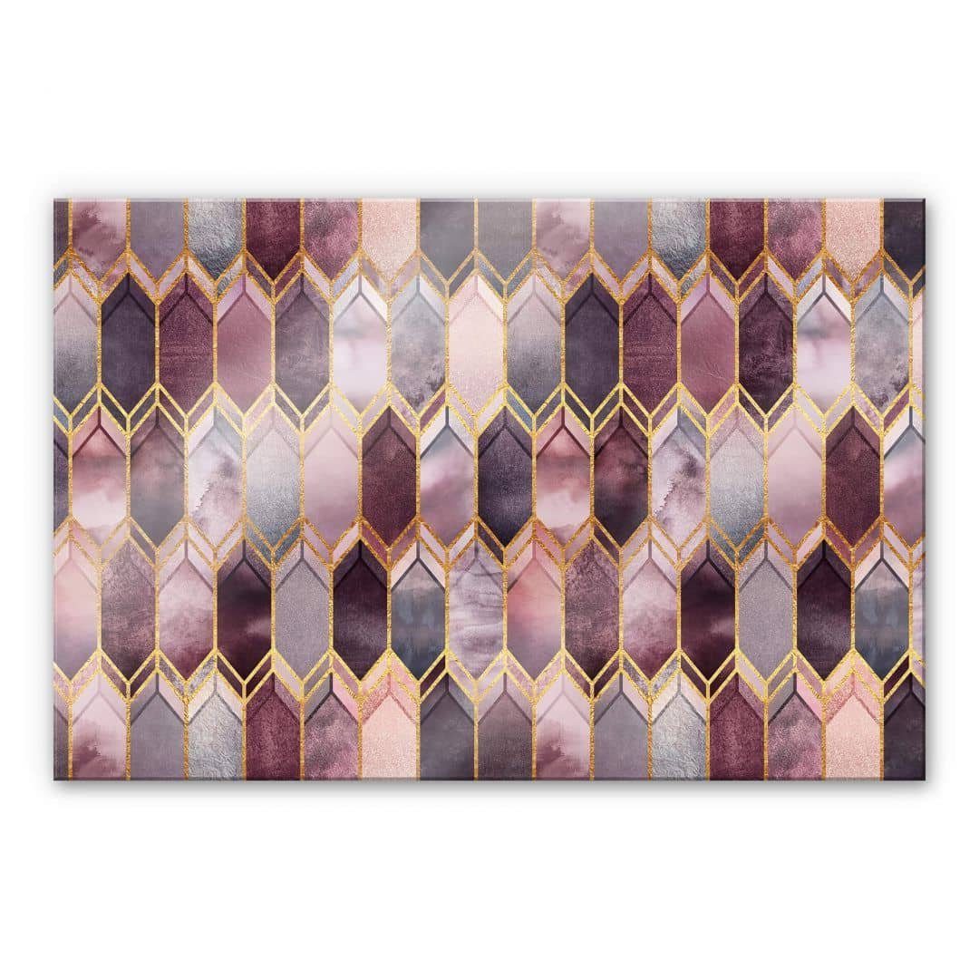 K&L Wall Art Spritzschutz Glas Küchenrückwand Glasmalerei Optik Rosé Gold