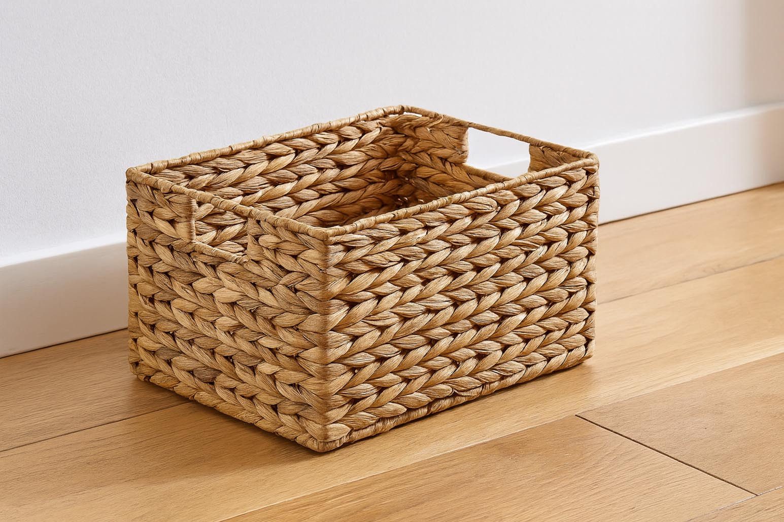Kobolo Aufbewahrungskorb Regalkorb aus geflochtener Wasserhyazinthe Gr L günstig online kaufen