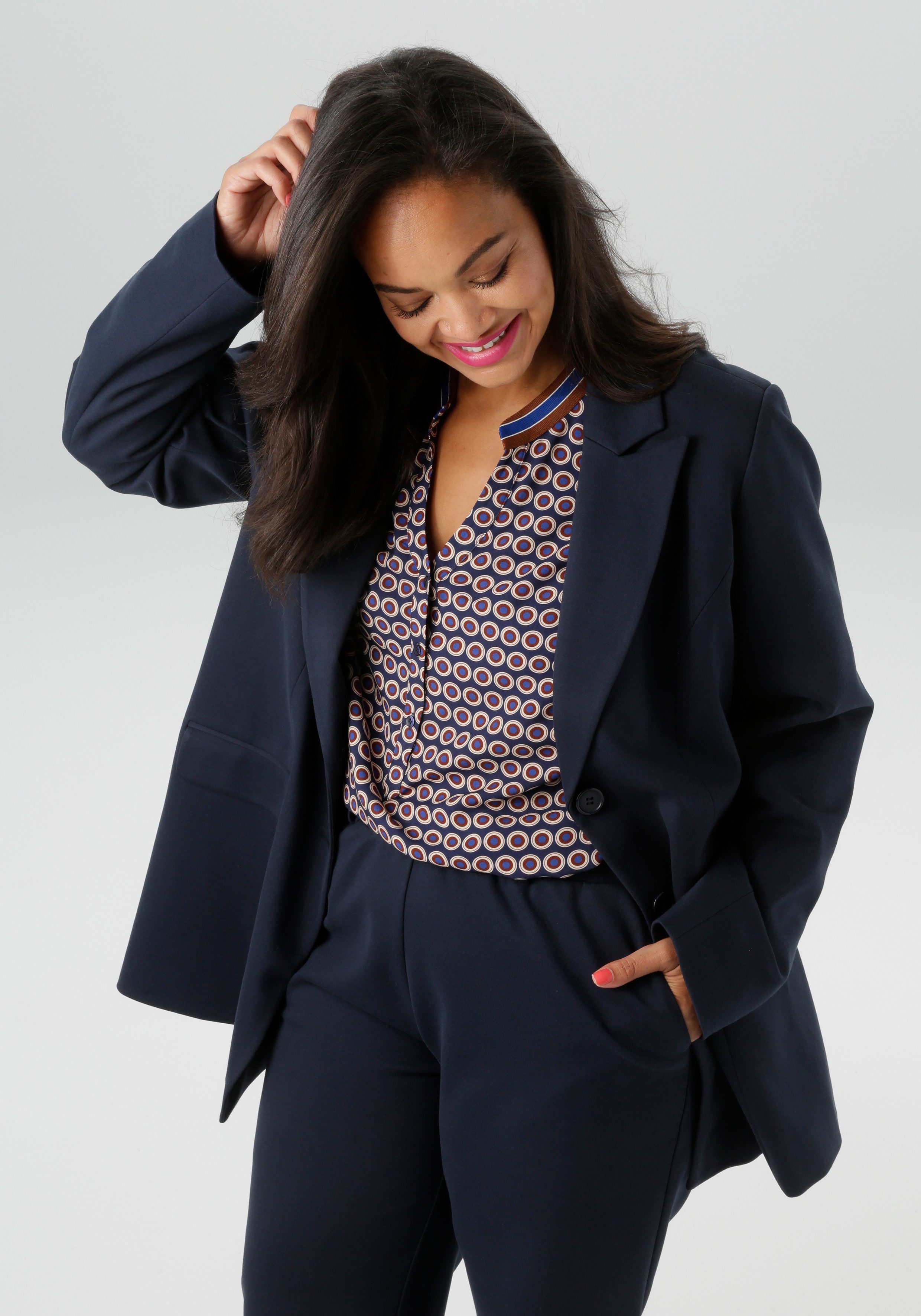 Aniston PLUS Jerseyblazer aus super bequemer elastischer Qualität - NEUE KOLLEKTION