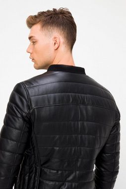 dc Dericompany Lederjacke BD00772 Herren "Igor" aus Lammleder in Schwarz, Echtleder Übergangsjacke, Freizeitjacke, Bikerjacke aus echtem Leder