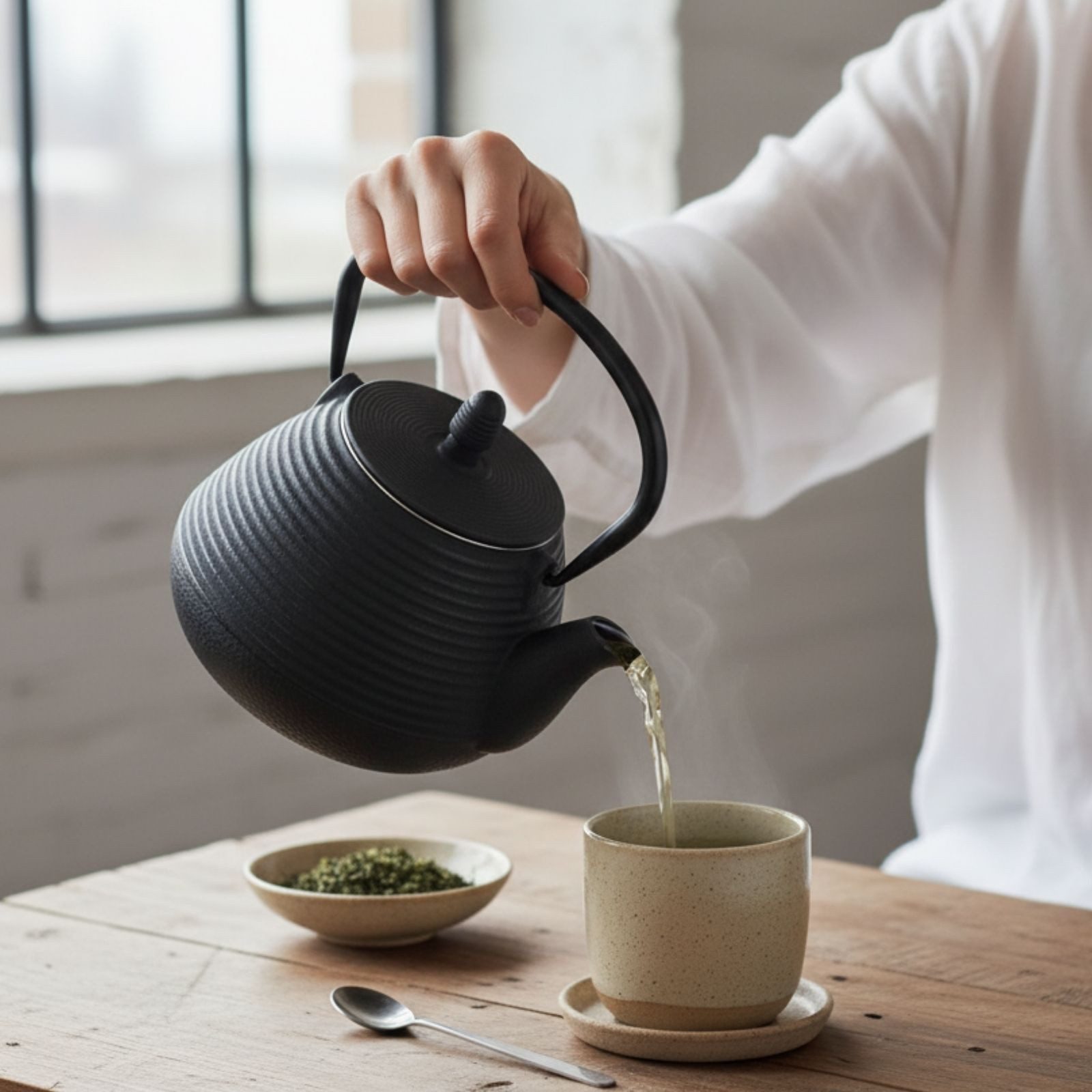 AROMELIO Teekanne Teekanne aus Gusseisen mit Sieb YUKI, 1000 ml – Bild 5 von 5