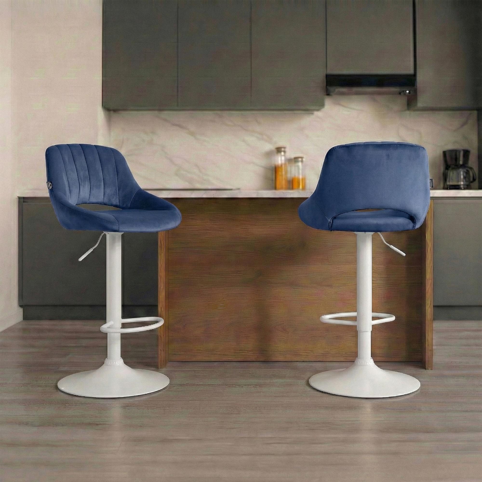 CLP Barhocker Milet (1er, 1 St., 1er), Samtbezug, höhenverstellbar und drehbar