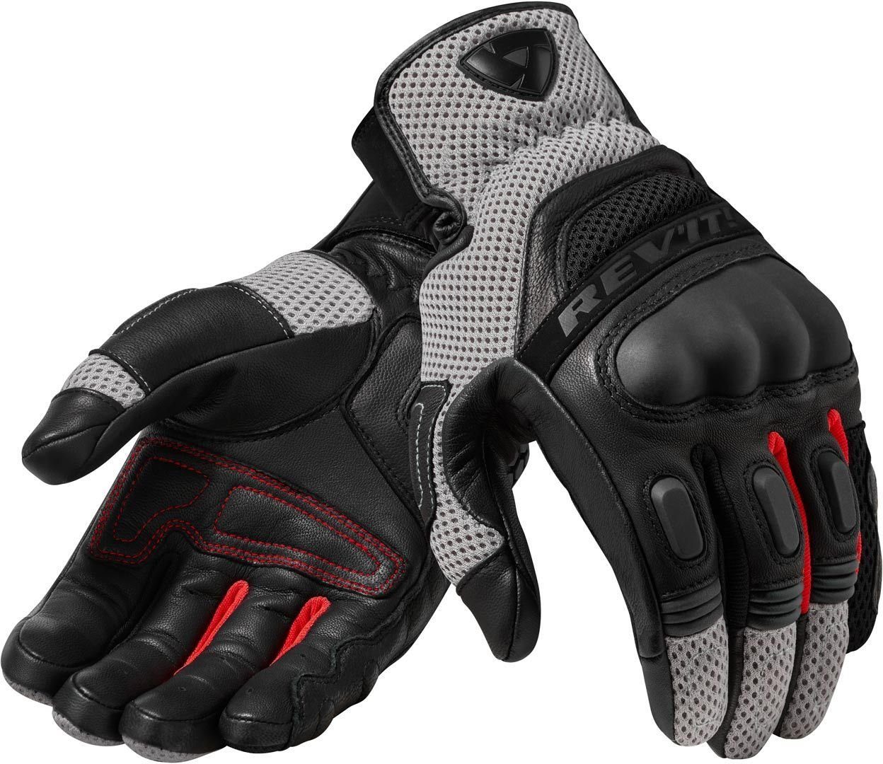 Revit Motorradhandschuhe Dirt 3 Black/Red Motocross Handschuhe