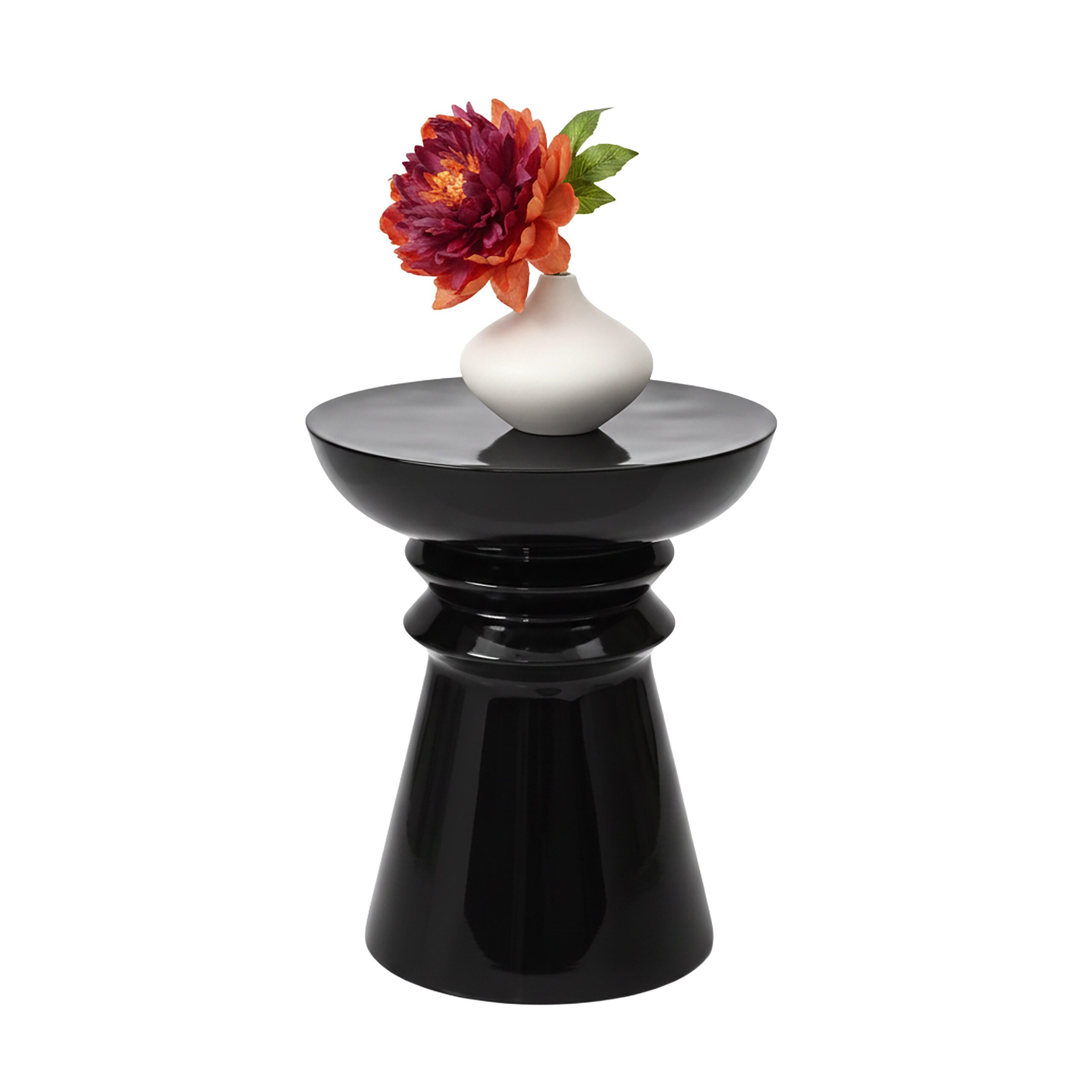 relaxdays Beistelltisch Kegel-Design, schwarz