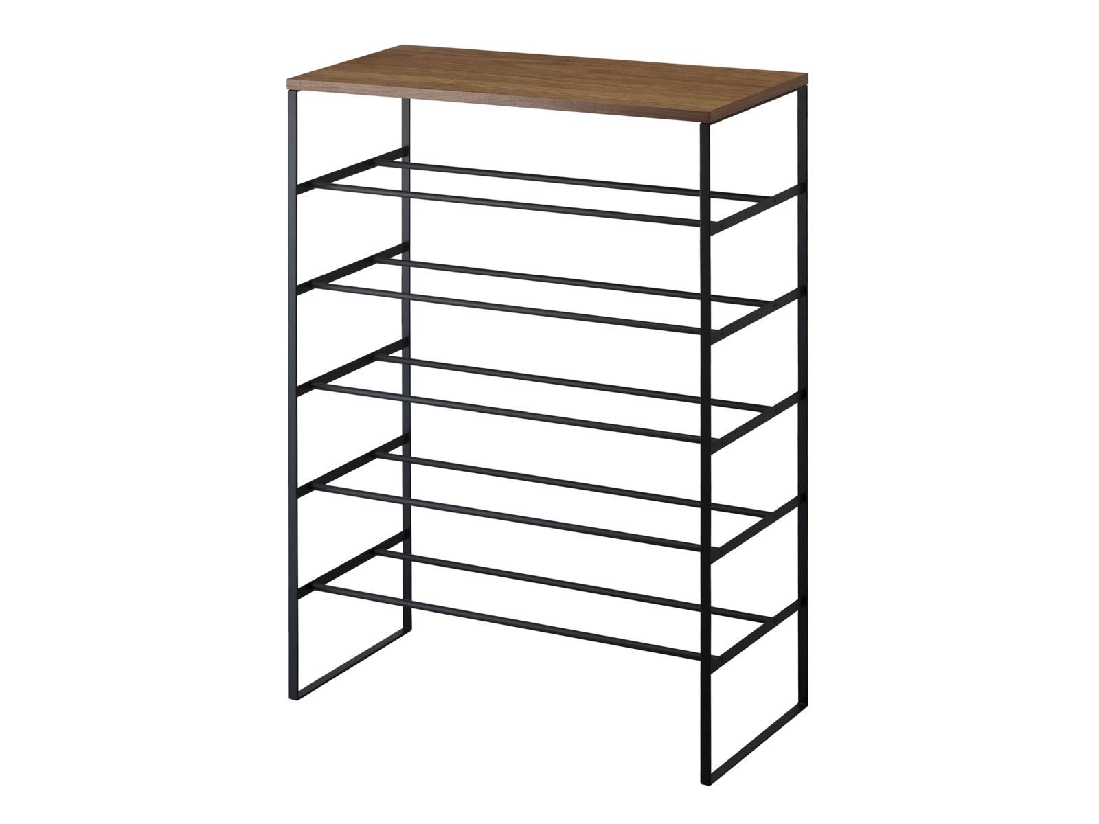 Yamazaki Schuhregal "Tower" aus Metall mit Holzablage 66x87x25cm schmal, pl günstig online kaufen