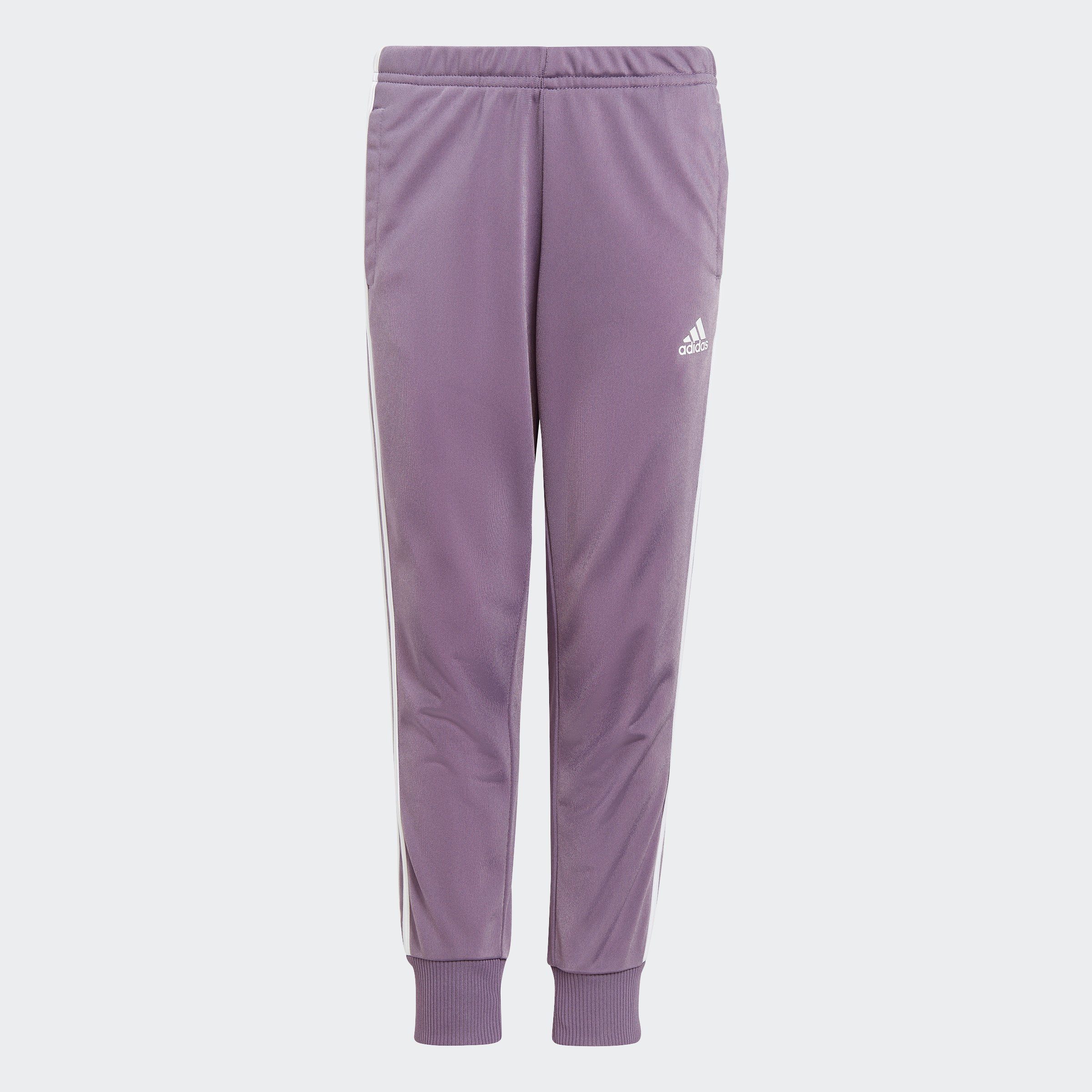 adidas Sportswear Trainingsanzug ESSENTIALS 3-STREIFEN Pink Clear SHINY / Violet (2-tlg) Shadow