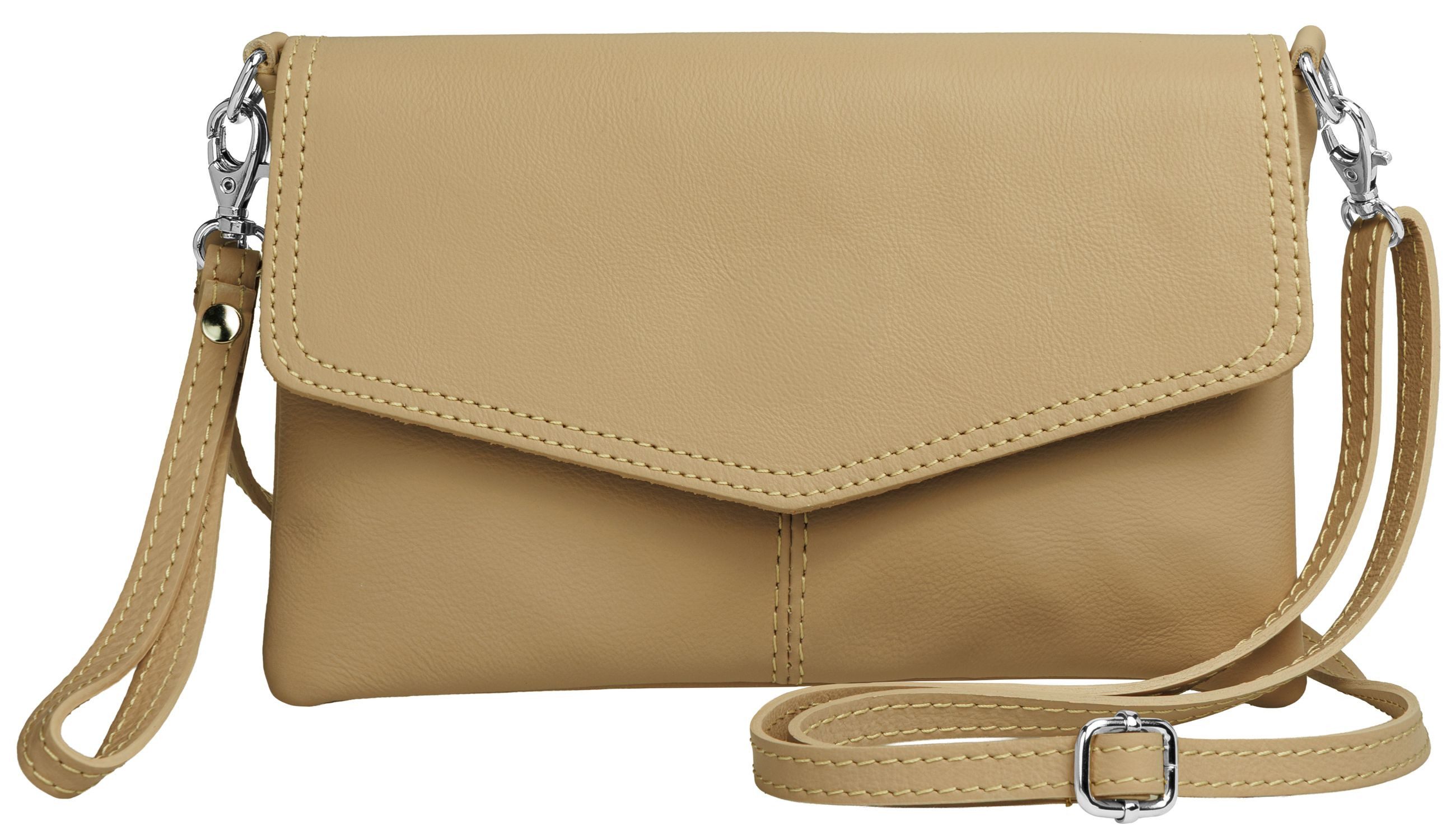 Caspar Clutch Abendtasche Leder Damen Umhängetasche günstig online kaufen