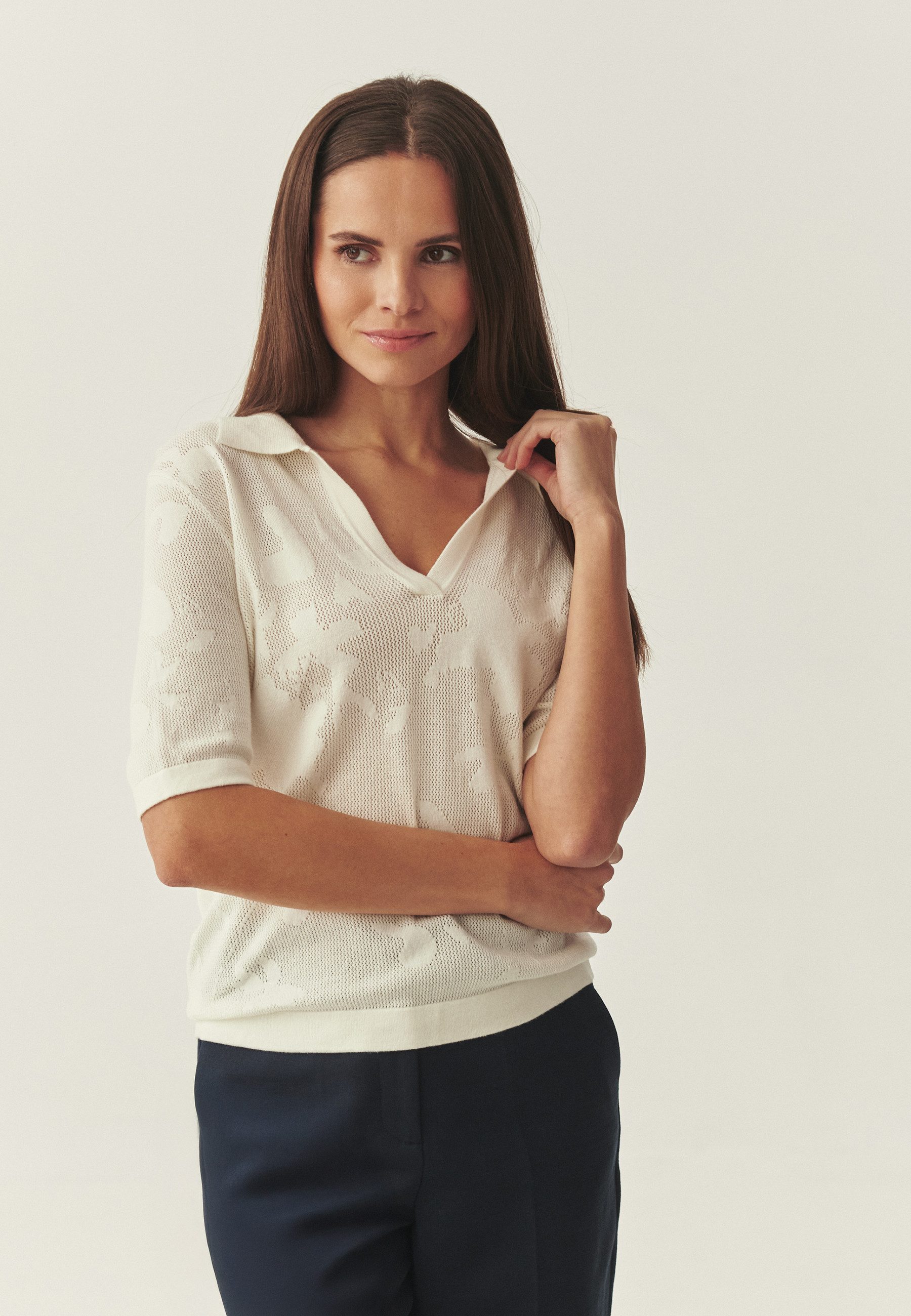 TATUUM Klassische Bluse Gebraute Bluse Mit Aussenmuster - Zurra
