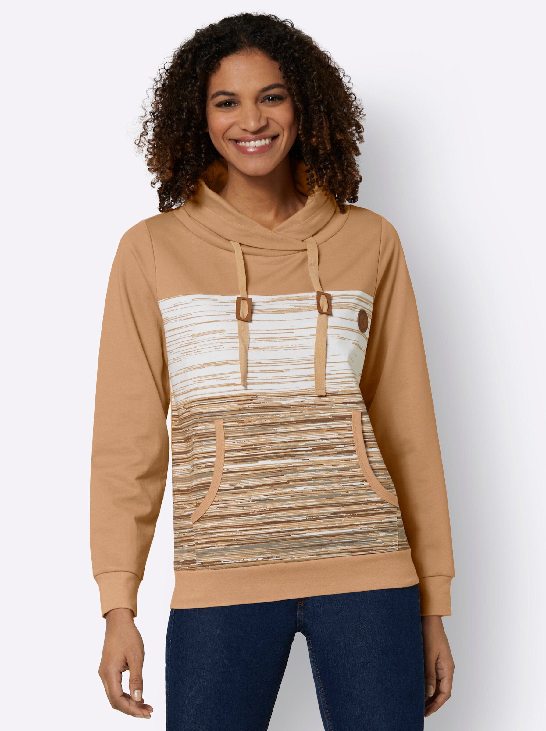 WITT WEIDEN Sweater camel-ecru-meliert