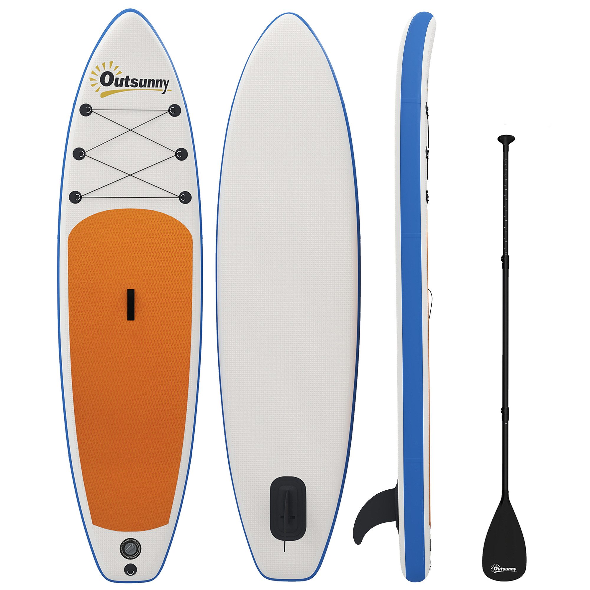 Novzep SUP-Board Stand Up Paddling Board Set Aufblasbar 305cm SUP Board, mit Aluminium-Paddel abnehmbarer Finne Fußschlaufe