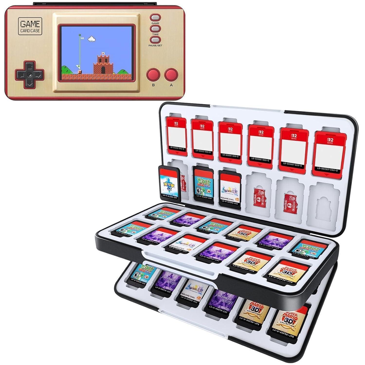 Spielekonsolen-Tasche Nintendo Switch Game Card Case 48 Slots 24 Micro SD Custom Pattern