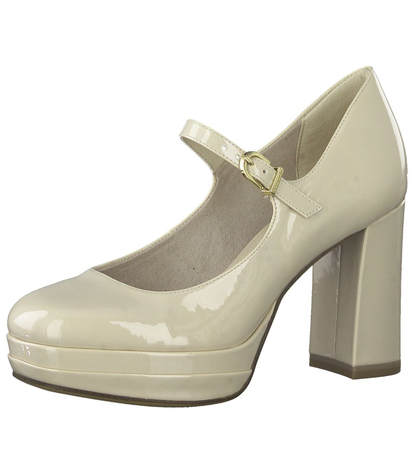 Tamaris Pumps Lederimitat High-Heel-Pumps Ivory