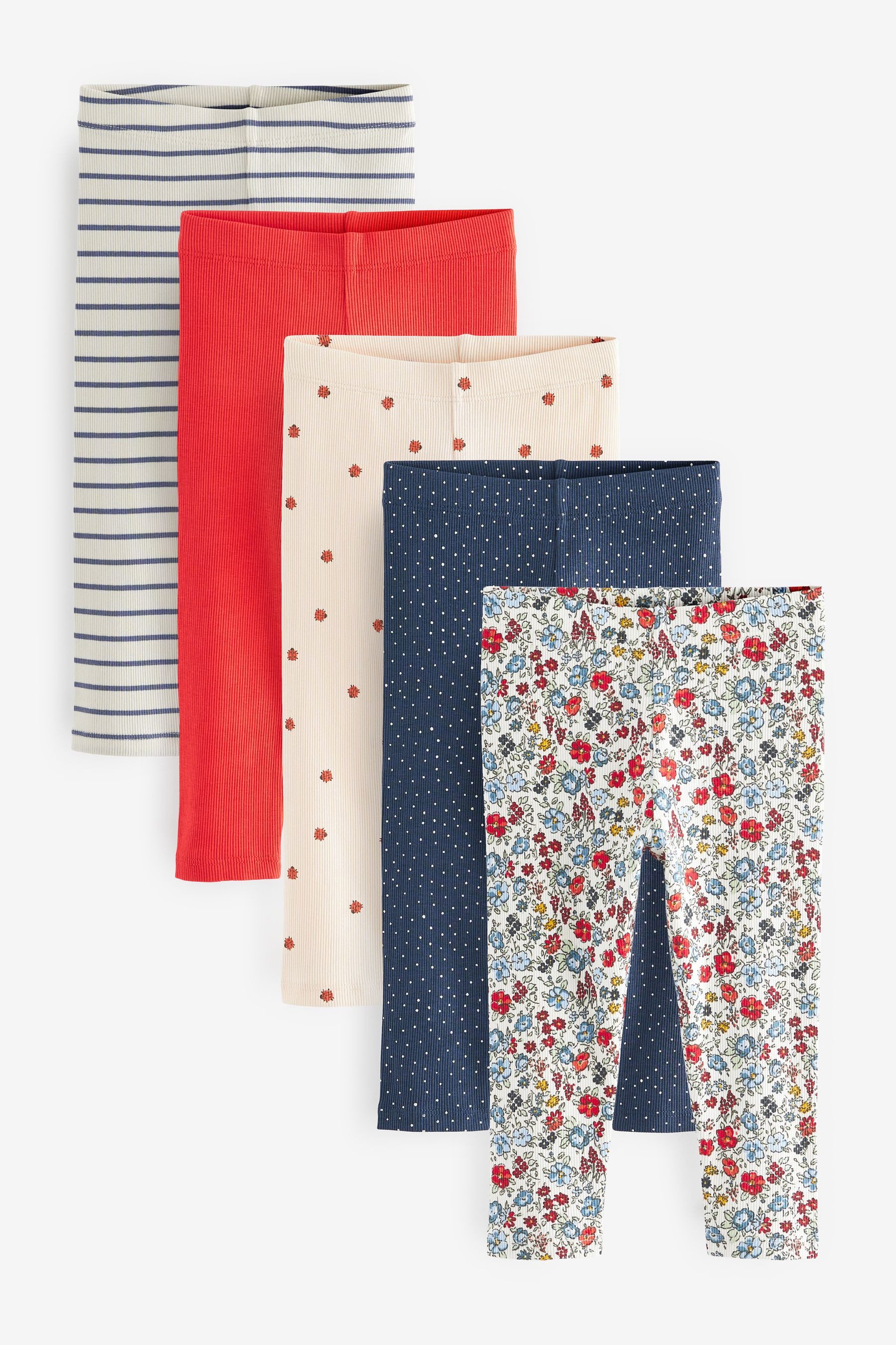 Next Leggings Gerippte Leggings im 5er-Pack günstig online kaufen