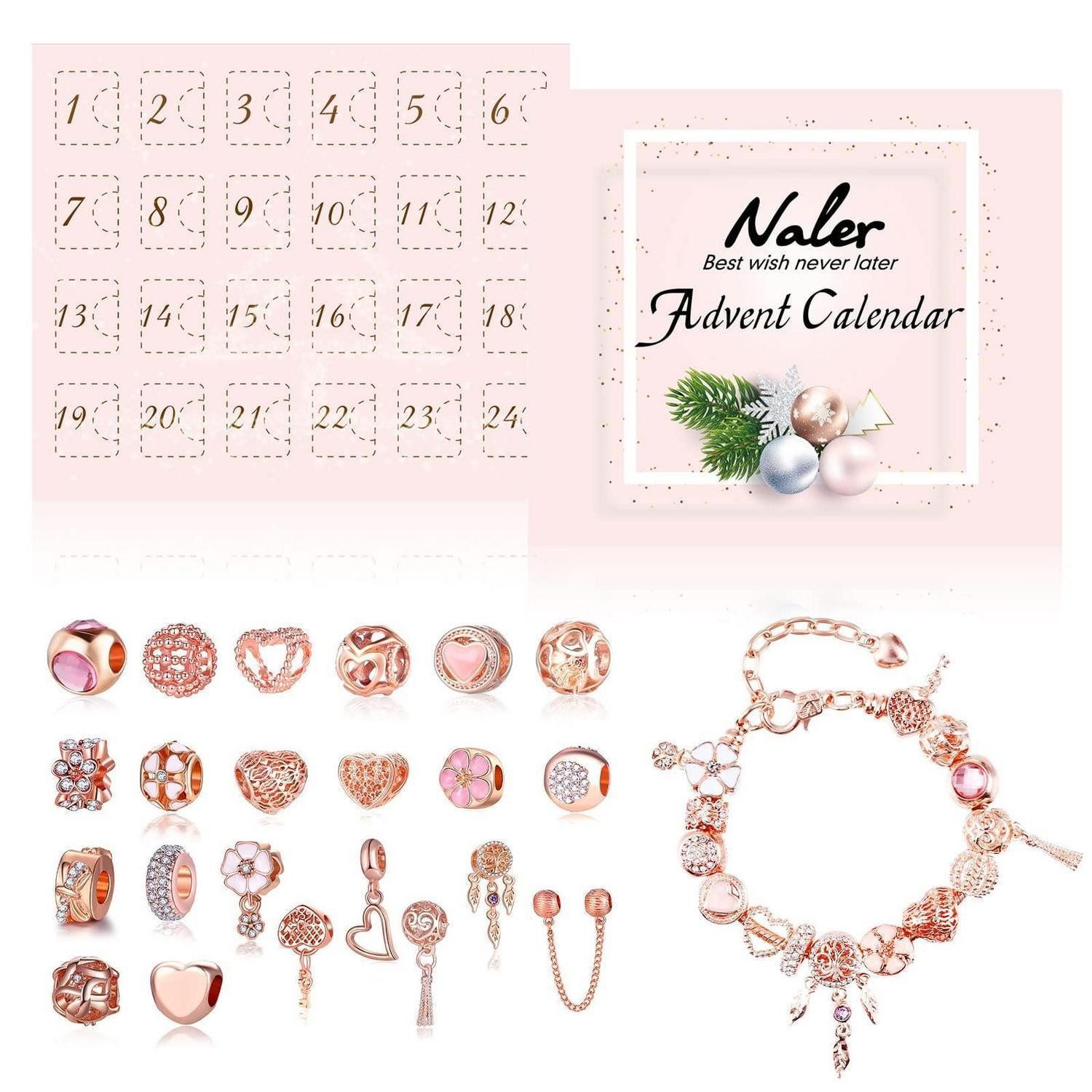 LuxusKollektion Schmuck-Adventskalender Adventskalender Schmuck Roségold