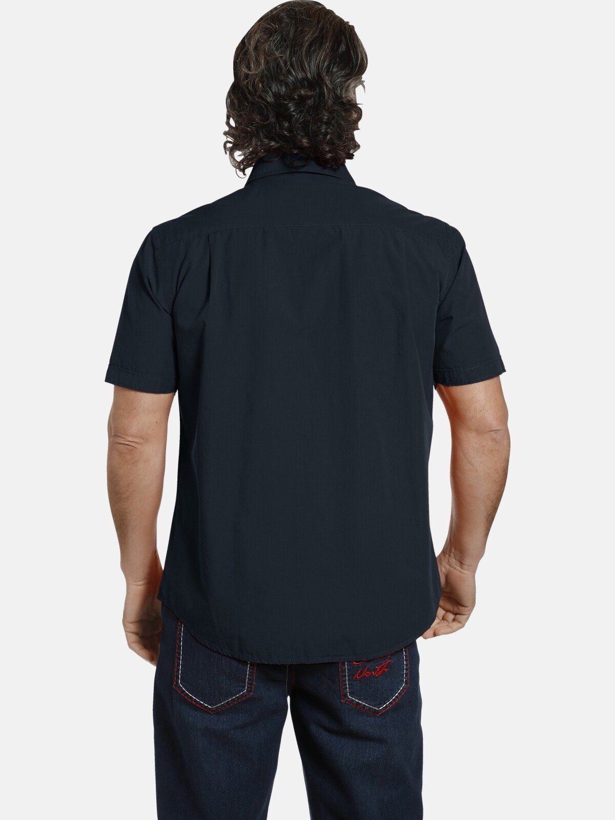 Jan Vanderstorm Kurzarmhemd FREYDIS mit großer Brustapplikation günstig online kaufen