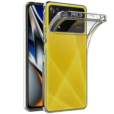 CoolGadget Handyhülle Transparent Ultra Slim Case für Xiaomi Poco X4 Pro 5G 6,67 Zoll, Silikon Hülle Dünne Schutzhülle für Poco X4 Pro 5G Hülle