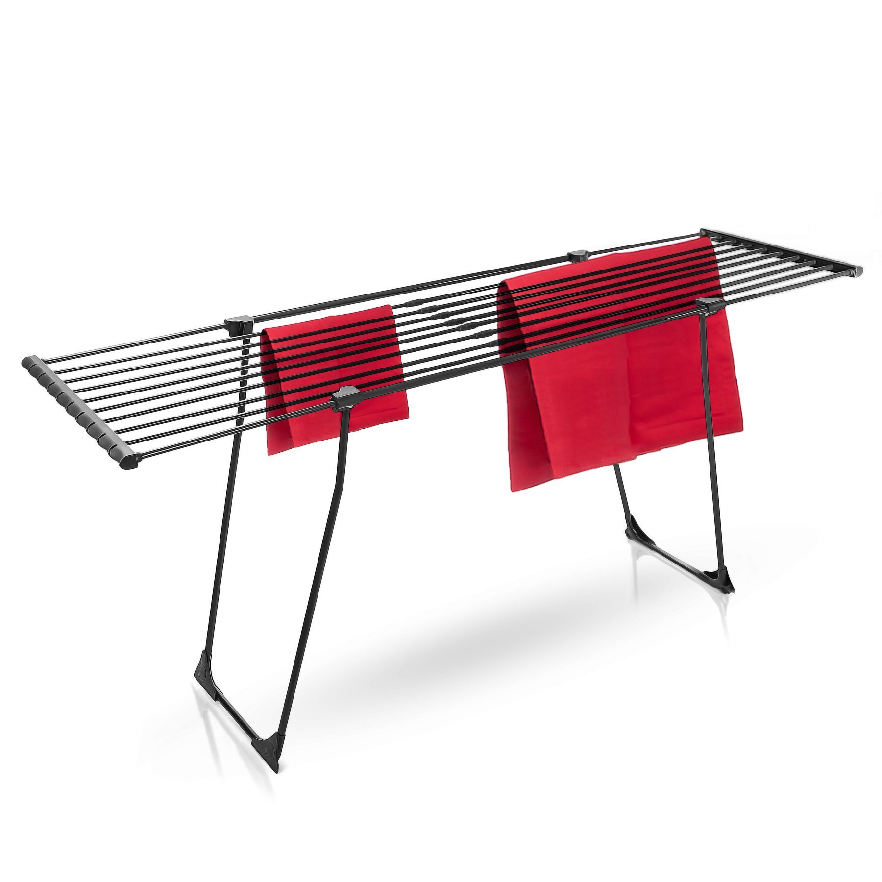 VELORA Wäscheständer Ausziehbar 20m Trockenfläche - Made In Europe, Schwarz