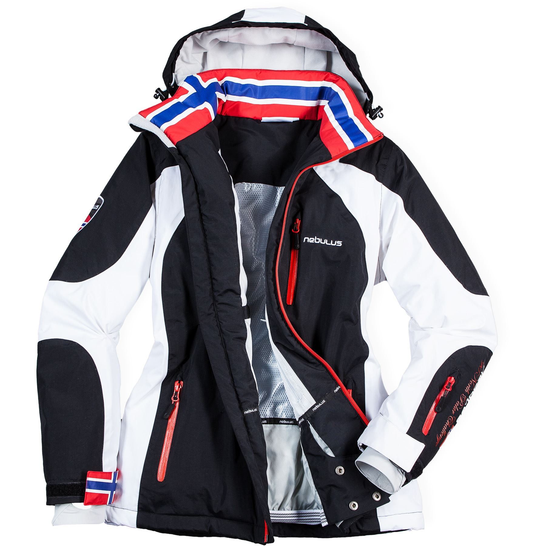 Nebulus Skijacke DAVOS, Q680 - Damen, schwarz-weiß, S/36