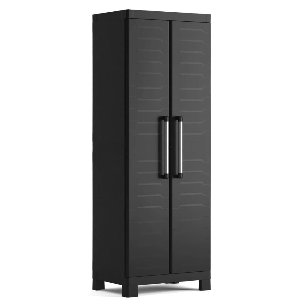 Keter Fächerschrank Lagerschrank Detroit Hoch Schwarz (1-St)