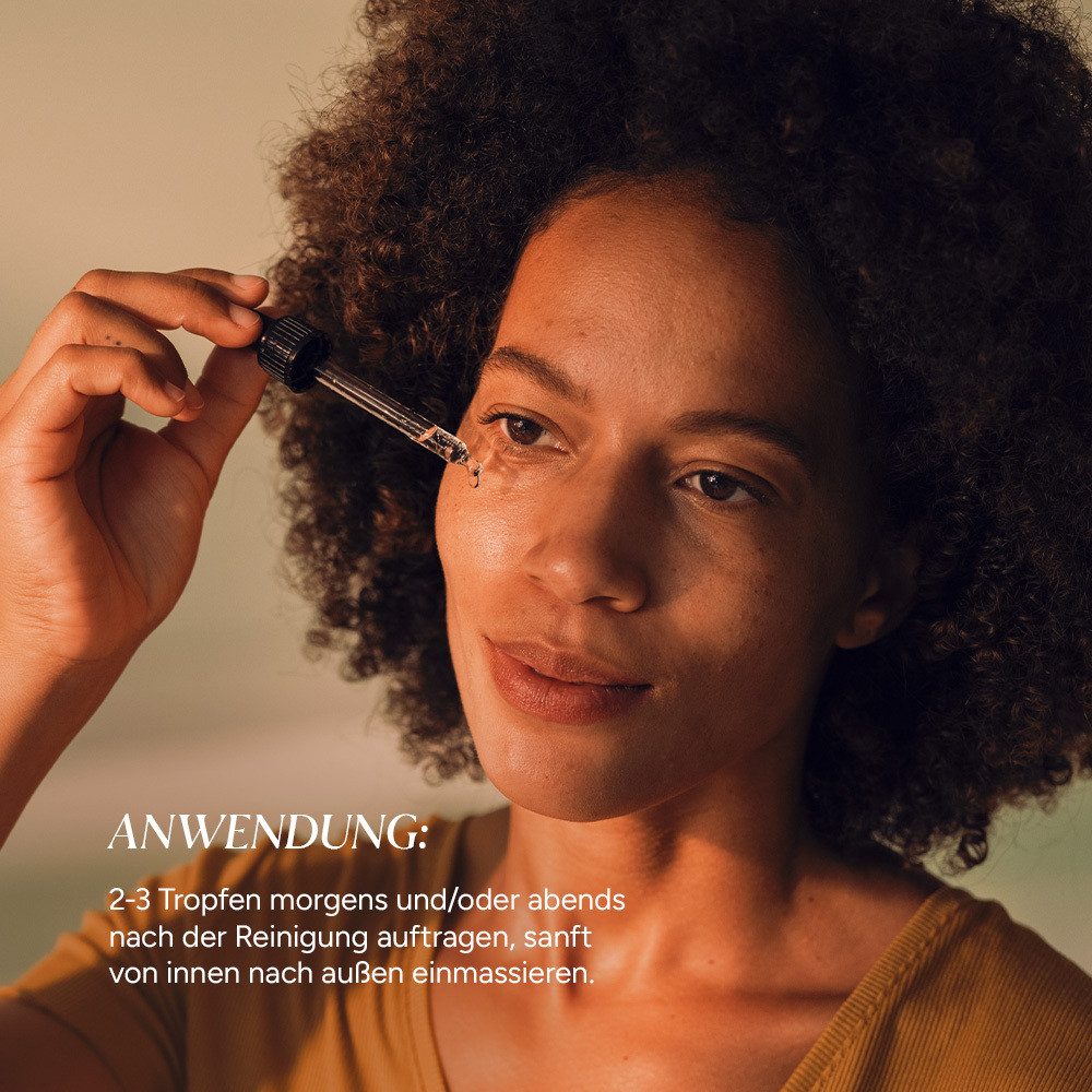 JUNGLÜCK Gesichtsserum Vitamin C Intensiv Serum - Glow Drops, 1-tlg., Hellt Pigmentflecken und Pickelmale auf