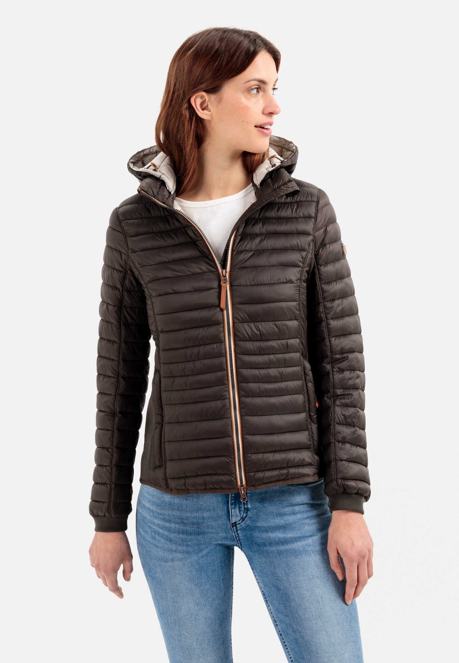 wattiert Braun Steppjacke leicht active camel