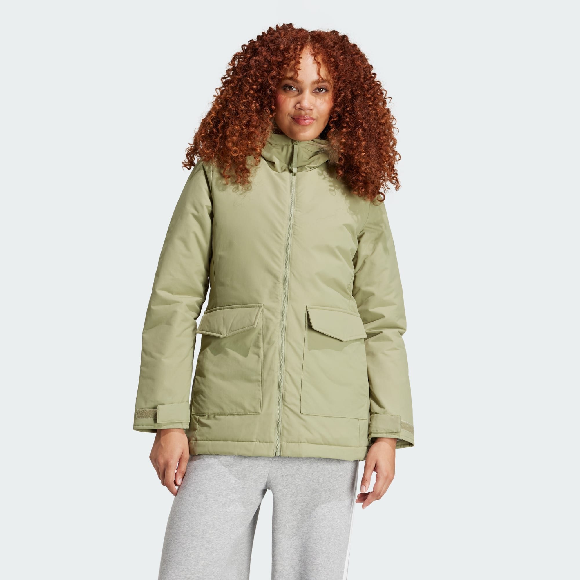 adidas Sportswear Fleecejacke PAVERIC FUR PARKA (1-St)