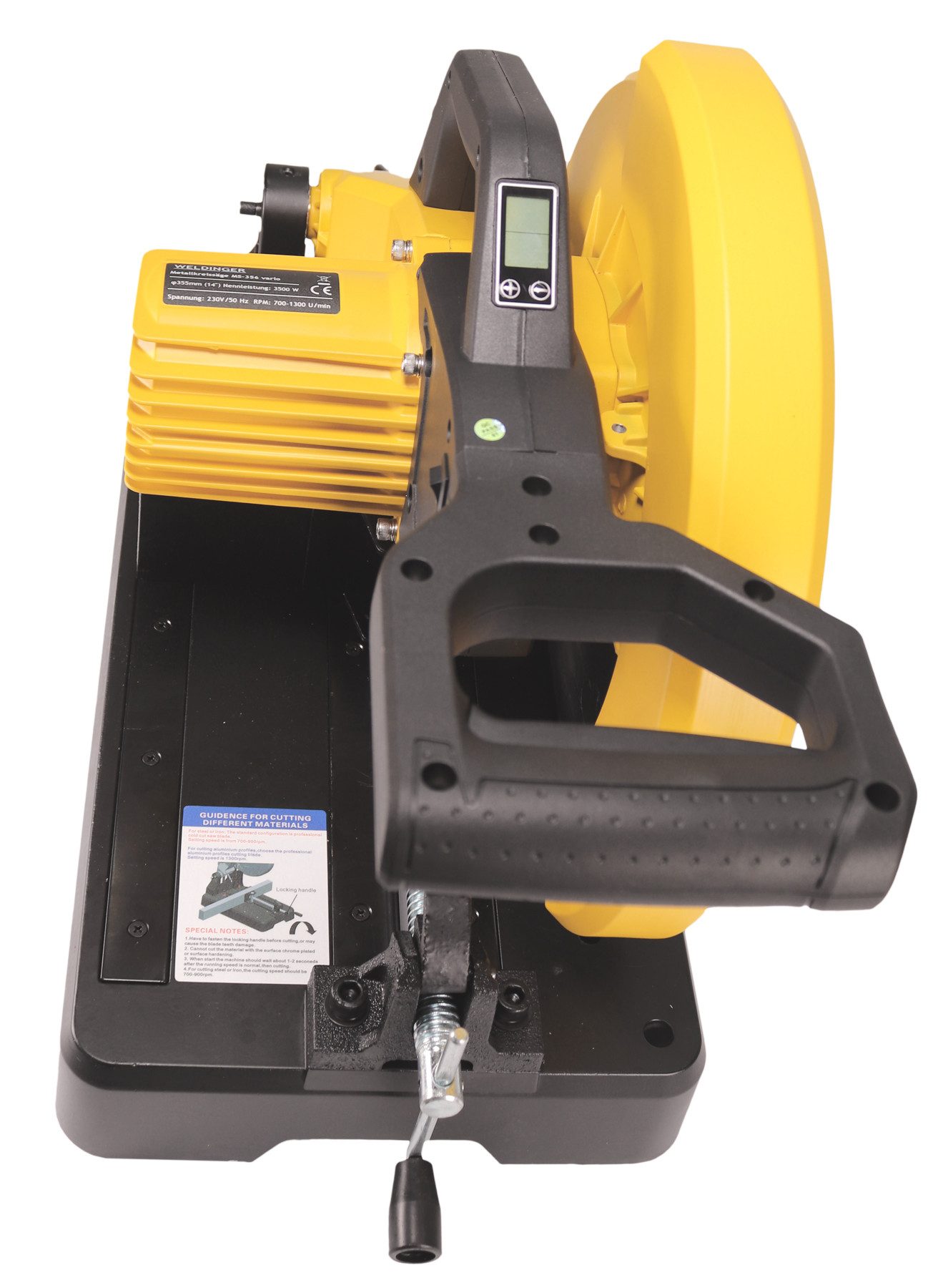 WELDINGER Kappsäge MS-356 vario Metallkreissäge mit Variospeed 355 mm für Rohre Profile