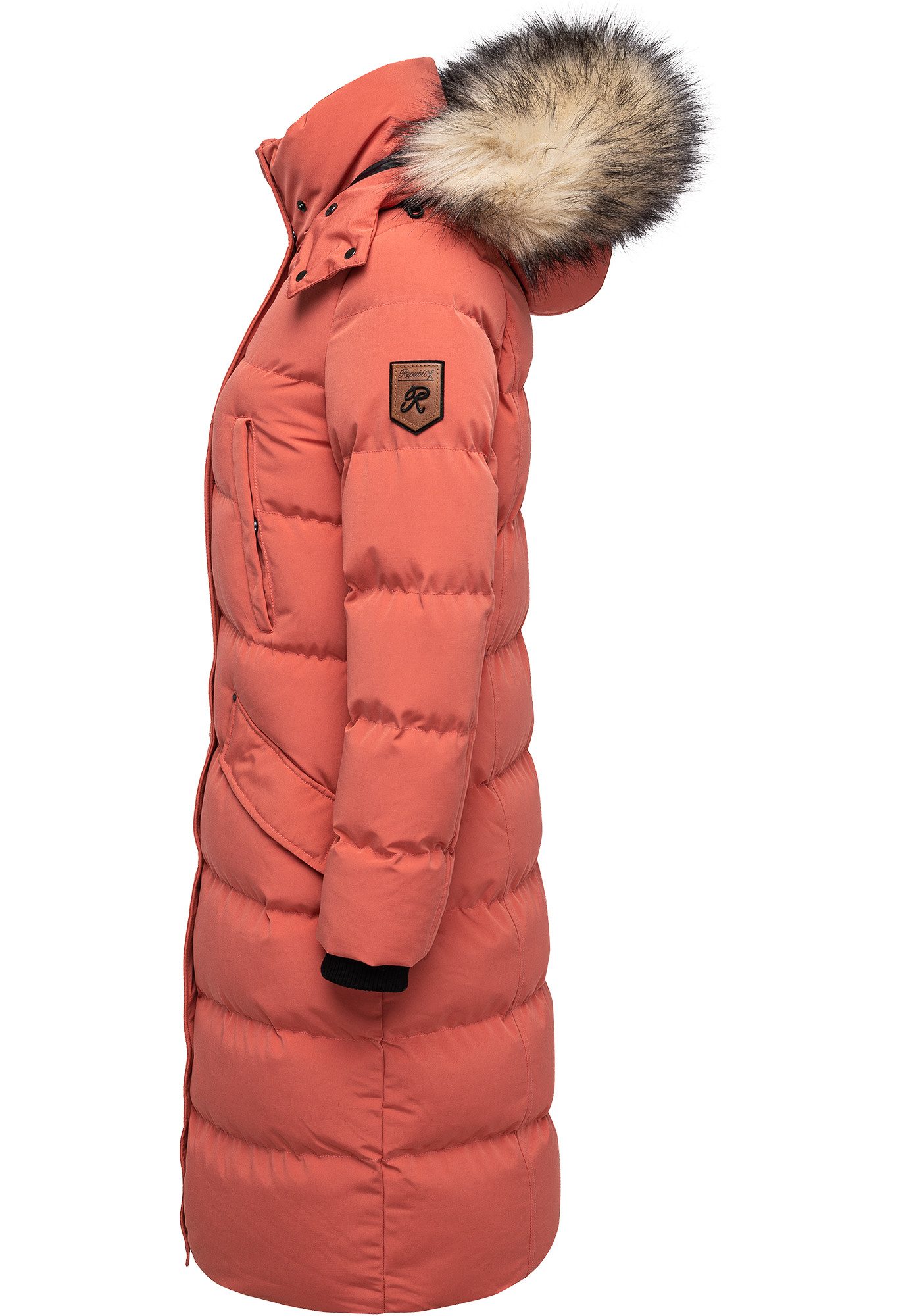 REPUBLIX Winterjacke JUNIPER Damen Gefütterte Dicke Glanz Winter Jacke Mantel Parka mit Kapuze – Bild 3 von 3