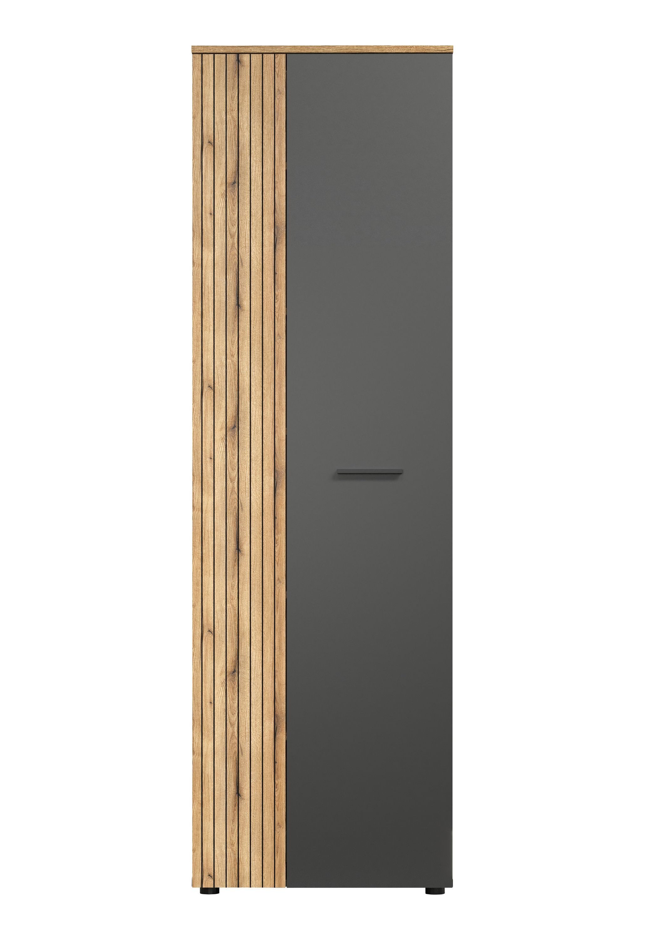 trendteam Garderobenschrank (Garderobenschrank) Hochschrank Kleiderschrank 60 x 195 x 36 cm