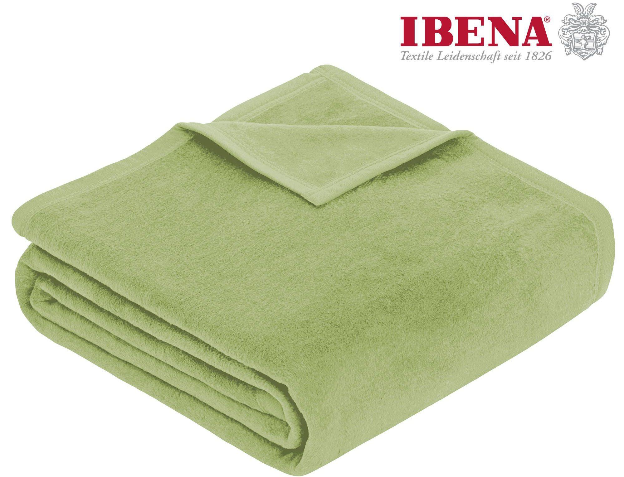 Wohndecke Luxus, IBENA, verschiedene Größen, uni, Kuscheldecke, Premium, made in Europe!