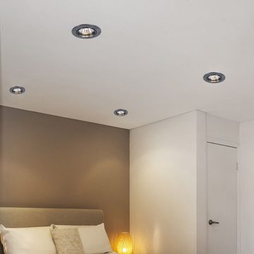 etc-shop LED Einbaustrahler, Leuchtmittel nicht inklusive, 8er Set Einbau Leuchten Strahler Spots ALU Ess Zimmer Beleuchtung