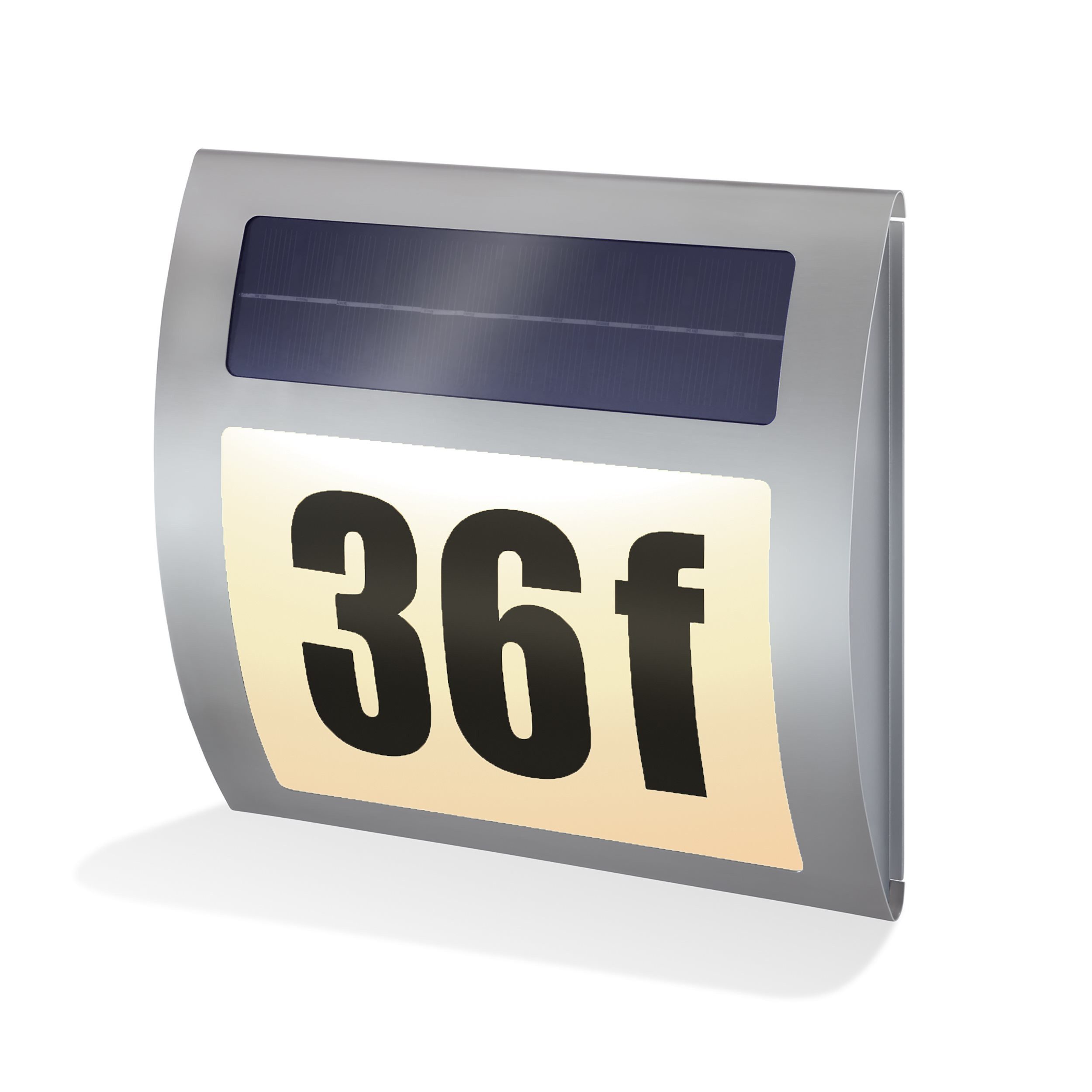 esotec LED Außen-Wandleuchte Solar Edelstahl Hausnummernleuchte WAVE 2 Farben 2800K 6000K 102035