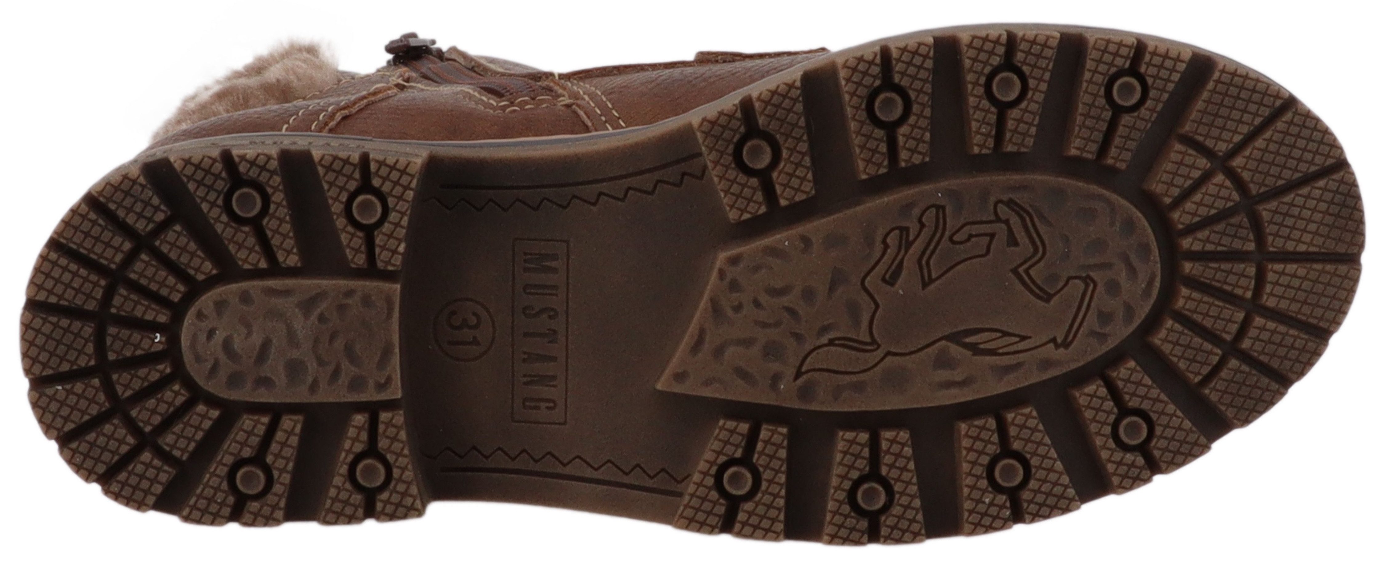Mustang Shoes Matilde Winterstiefel Oudoorboots, Schnürstiefel mit Warmfutter