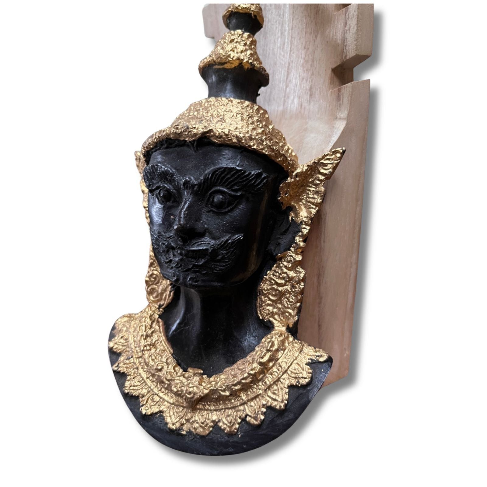 Yak Maske Asien LifeStyle Tempelwächter Buddhafigur Bronze Thailändischer Kopf