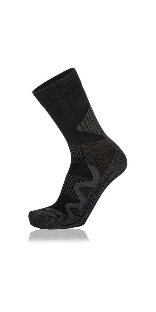 Lowa Wandersocken Crew 3-Season Pro (Baumwolle, hoher Tragekomfort) schwarz günstig online kaufen