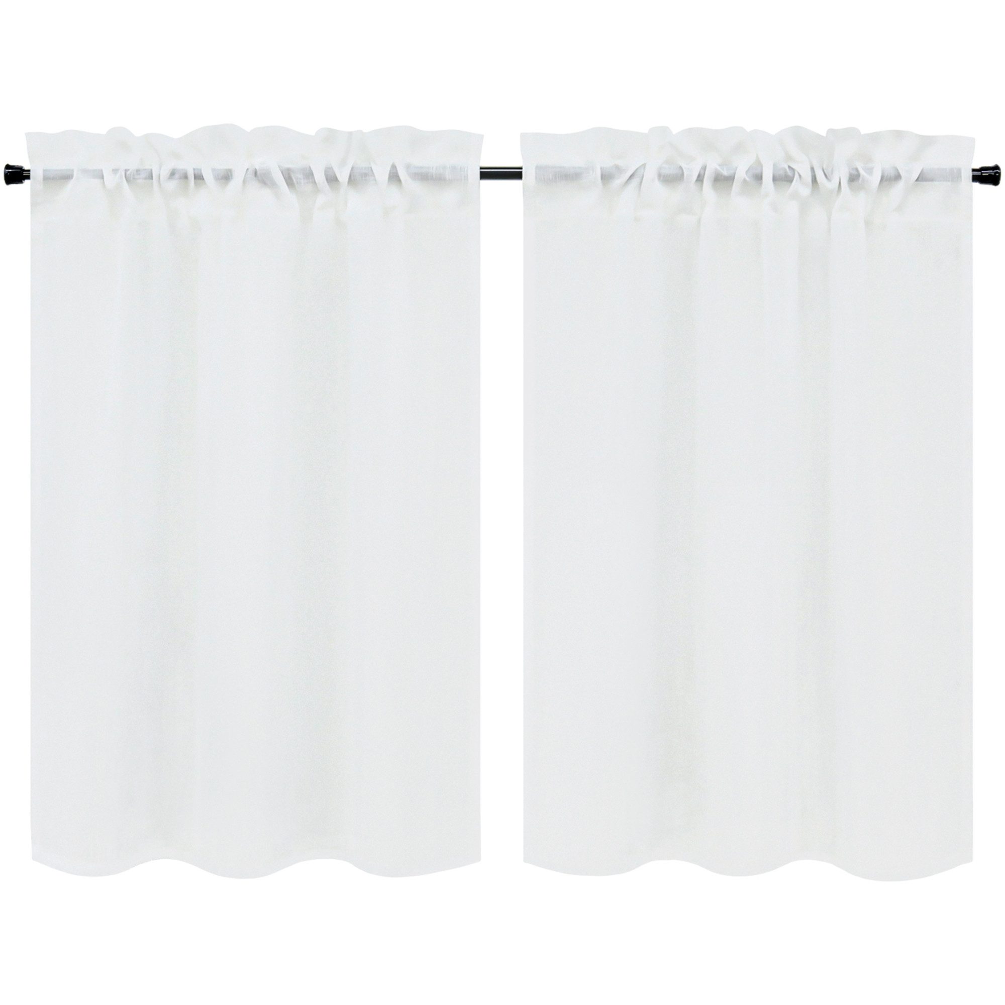 Joyswahl Scheibengardine (2 St), Kräuselband, halbtransparent, Kurzstores L günstig online kaufen
