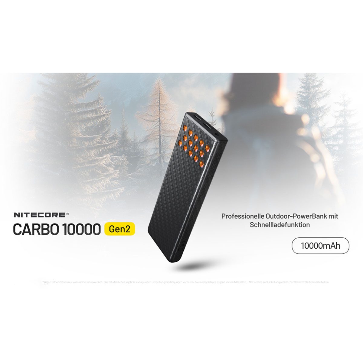 Nitecore Carbo 10000 GEN2 10000mAh Powerbank - Blau Powerbank