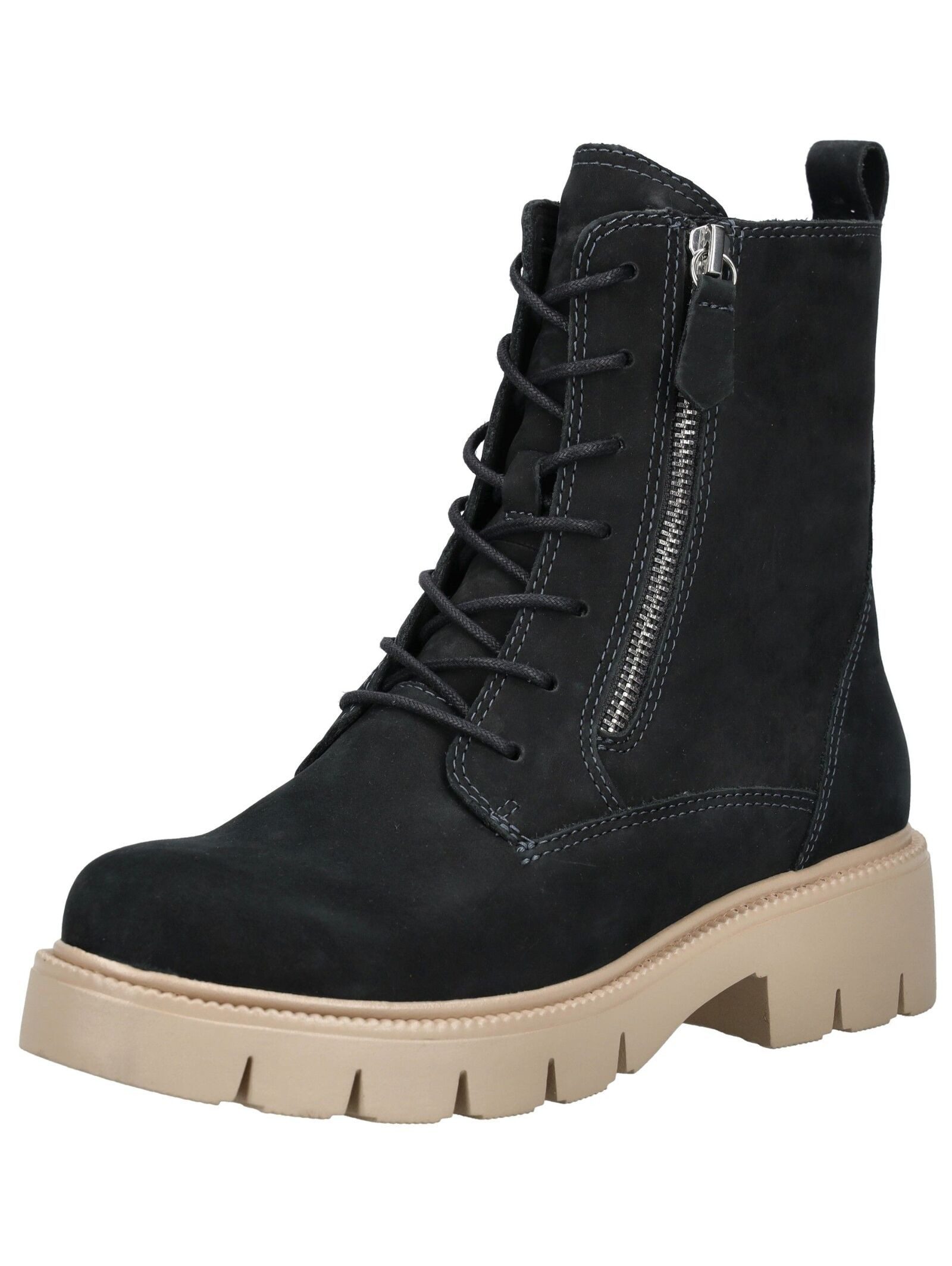 Stiefelette Leder . Schnürstiefelette