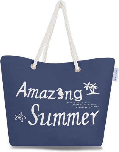 normani Strandtasche Bequeme Sommer-Umhängetasche, Strandtasche, Schultertasche als Henkeltasche tragbar