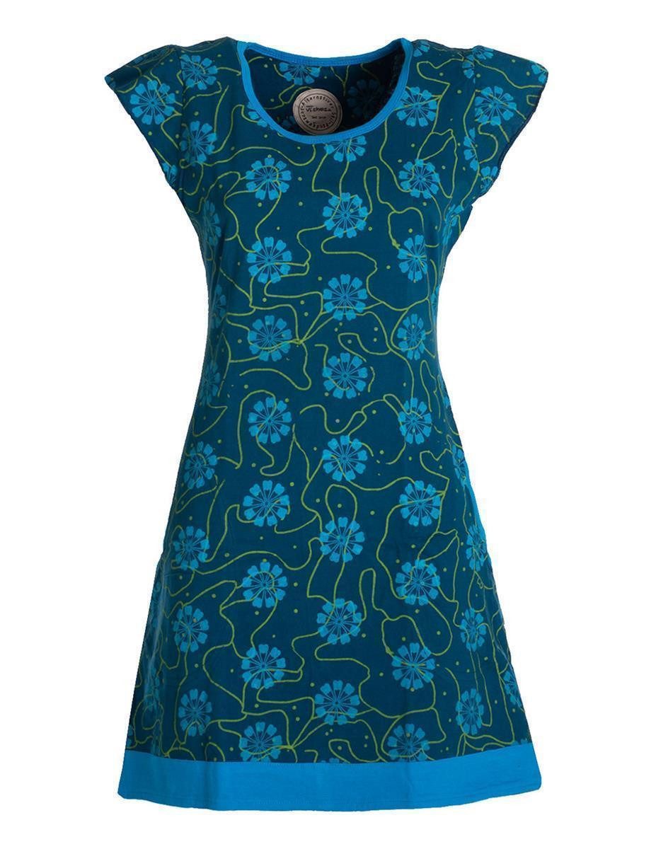 Vishes Tunikakleid Damen kurzarm Longshirt-Kleid Mini-Kleid günstig online kaufen