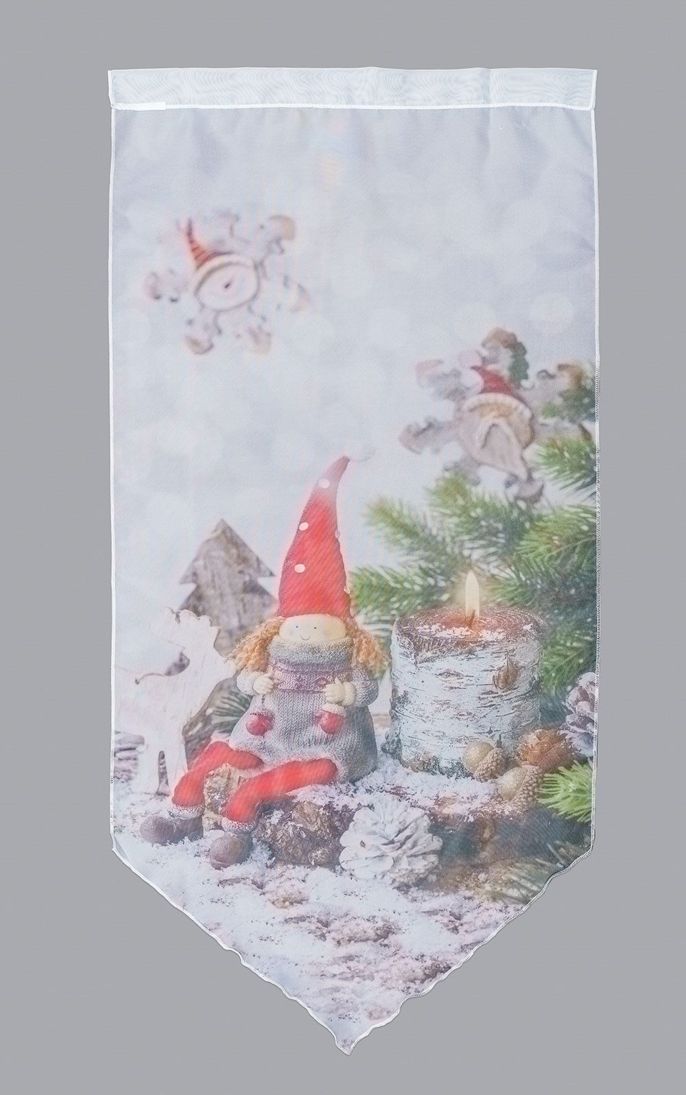 LYSEL® Scheibengardine Scheibenhänger Wichtelkind (1 St), transparent, HxB 80x40cm