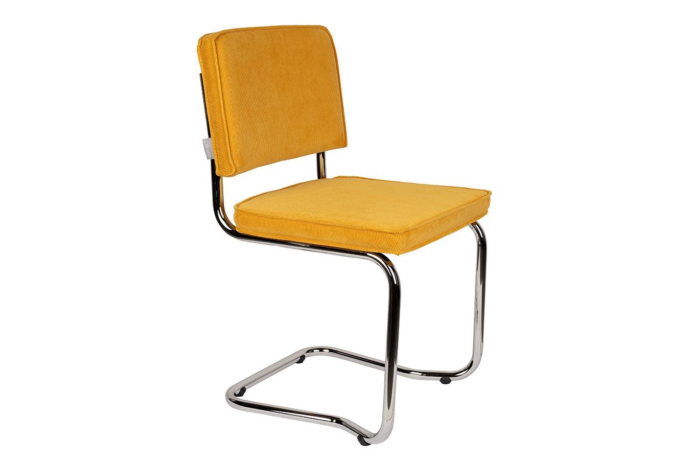 Zuiver Armlehnstuhl Freischwinger King Cord gelb
